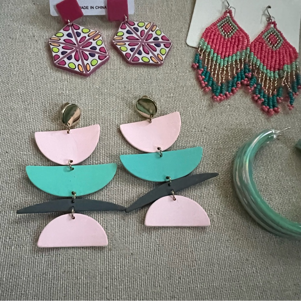 Colorful earrings - Picture 2 of 4
